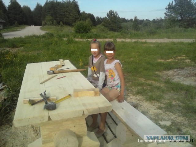 Делаю мебель из бревна
