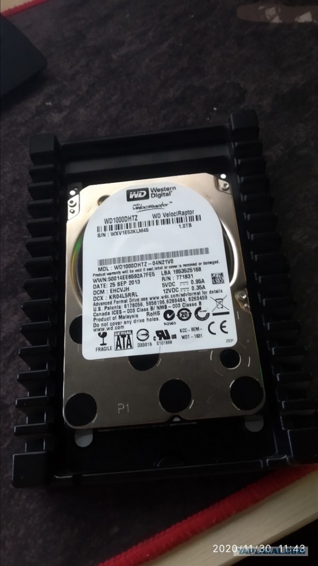 Продам 1тб HDD WD1000HTZ Velociraptor МСК