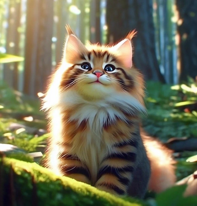 Котики из снега и котики на снегу