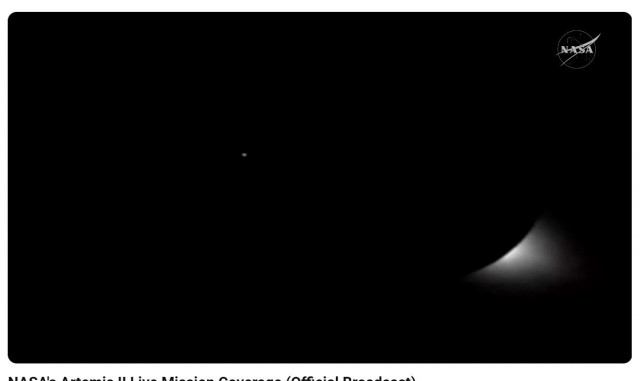 NASA показала таймлапс сближения миссии Artemis II с Луной