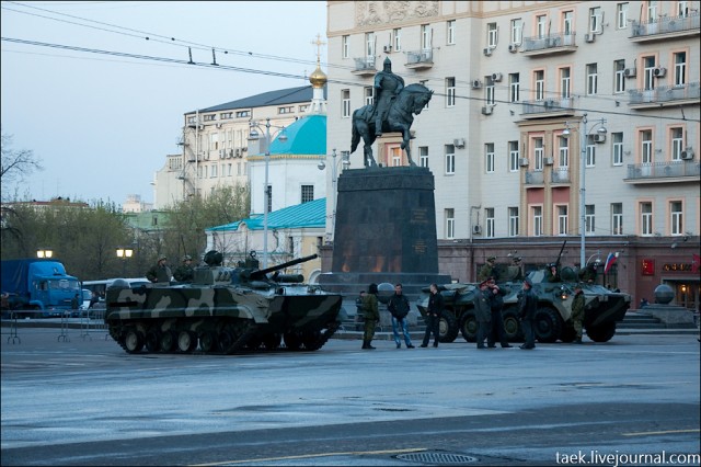 Первый тренировочный парад на Красной Площади