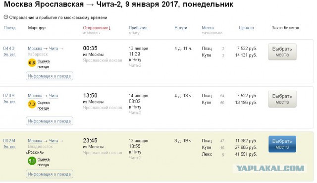 По США на поезде за 213 баксов