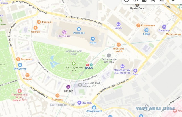 Улицы Москвы, на которых нет ни одного дома