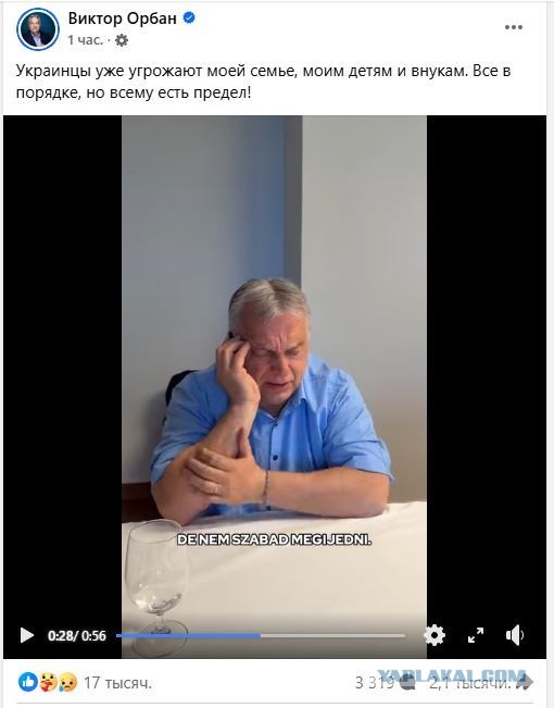 «Украинцы угрожают моей семье, детям и внукам», — Орбан