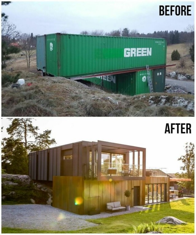 Дома, построенные из транспортных контейнеров