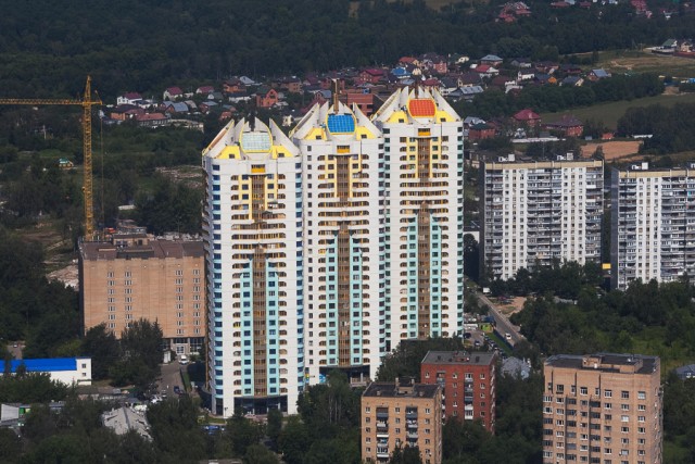 Над МКАД на вертолете