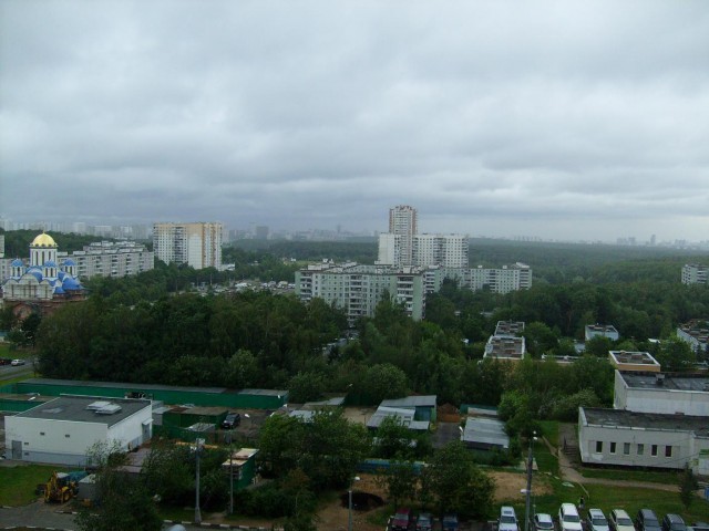 Москва после получасового дождя