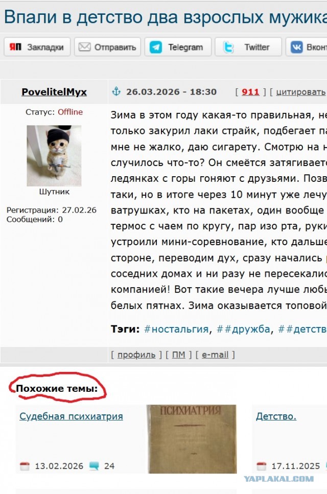 Впали в детство два взрослых мужика