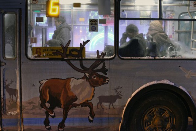 Полярная ночь в Мурманске