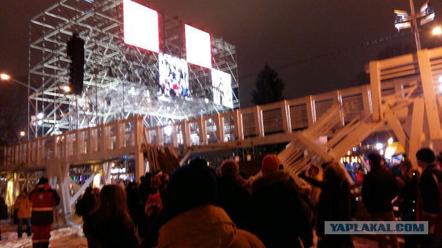 В парке Горького в Москве обвалился деревянный мост для пешеходов