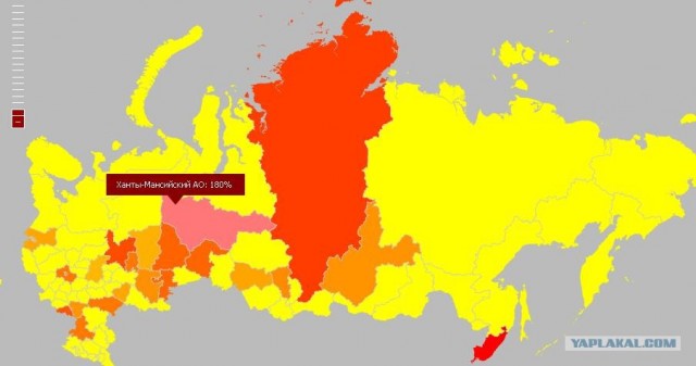 Яндекс: Популярность слова на карте