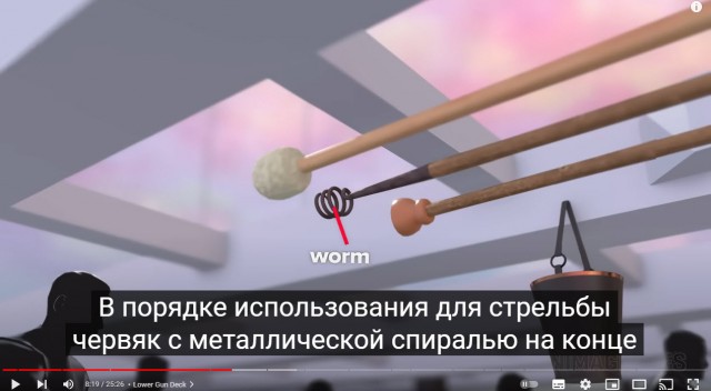 Как устроено парусное военное судно XVIII века - отличная анимация и пояснения в субтитрах