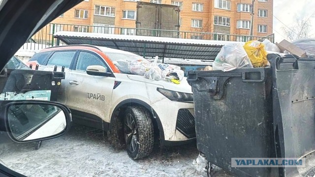 Мусорный протест в Серпухове: автомобиль каршеринга «утонул» в отходах!