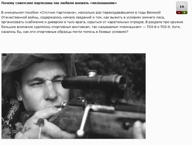 Почему советские партизаны так любили воевать «мелкашками»