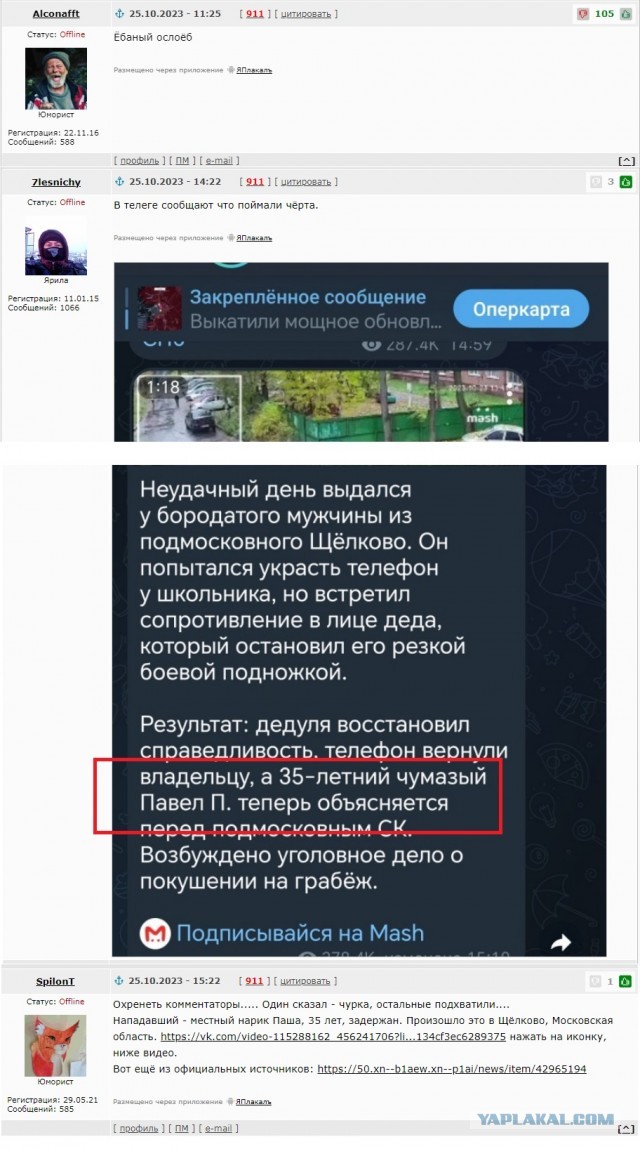 Подмосковный МВД наградит пенсионера, который задержал мужчину, отобравшего у мальчика телефон — ведомство