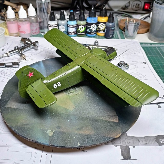 Сделал диораму с трудягой Ан-2 в подарок