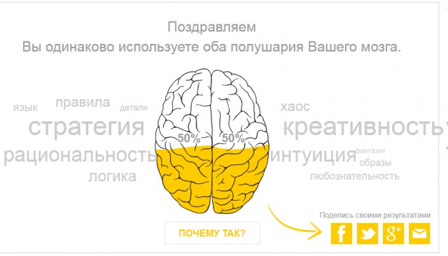 Тест - Левое или Правое.