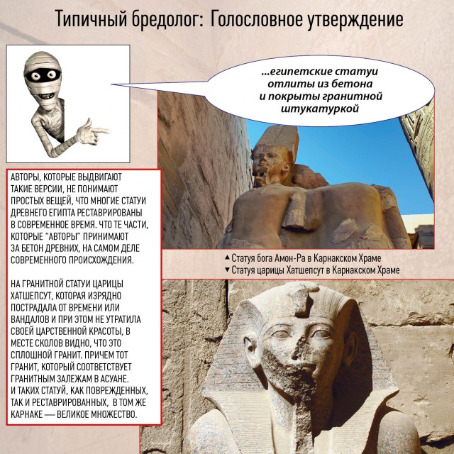 Древний Египет в голословных утверждениях