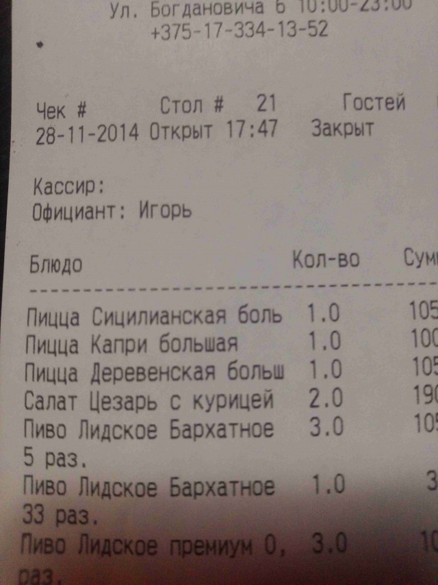 Товары и ценники