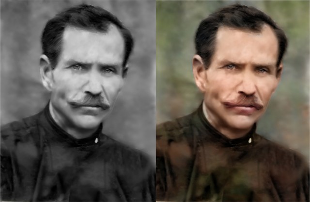 Нейросеть на хаялву раскрашивает фото к 9 мая