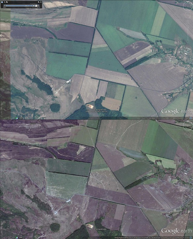 GoogleEarth обновил частично карту Донбасса