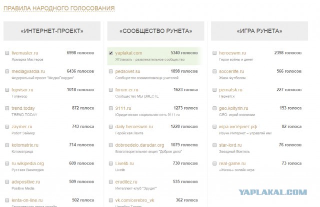 ЯП получил Премию Рунета 2015