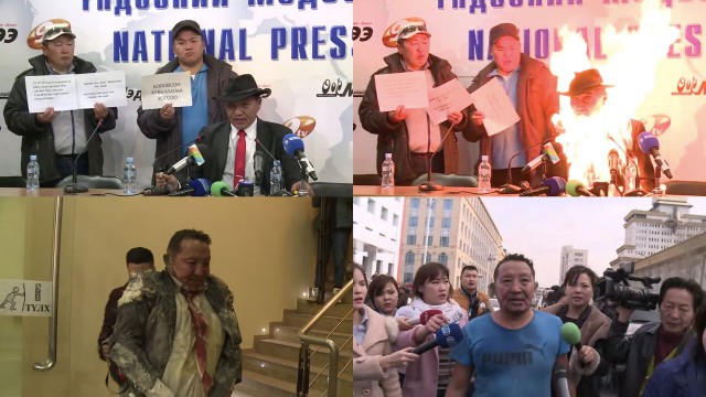 Монголия. Самосожжение в прямом эфире. [18+]