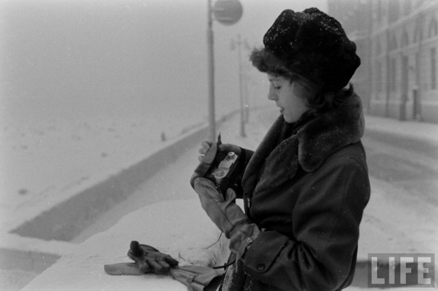 Американские туристы в Ленинграде зимой 1955-1956г