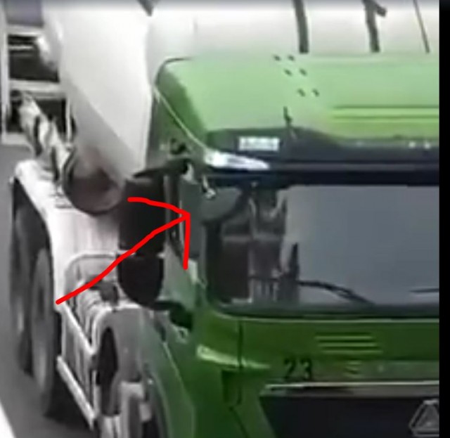 Наглядный пример слепых зон грузовика