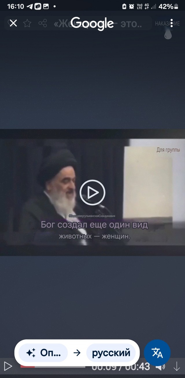 «Женщины – это животные, созданные аллахом для использования мужчинами.