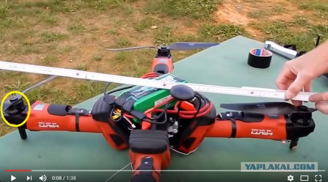 Kвадрокоптер из четырех болгарок hilti