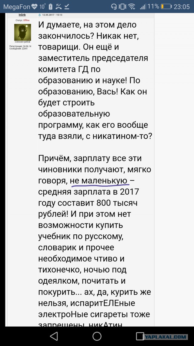 "Отправила депутату Госдумы учебник русского"