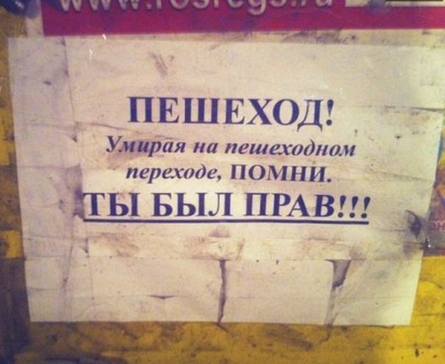 Пешеход на дороге будет всегда прав?