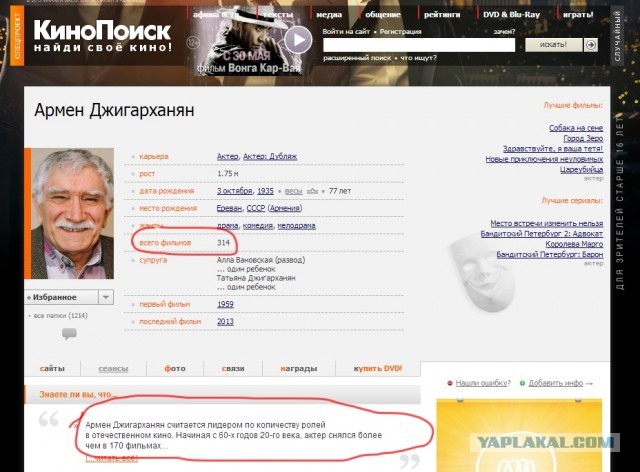 Актер миллиона ролей