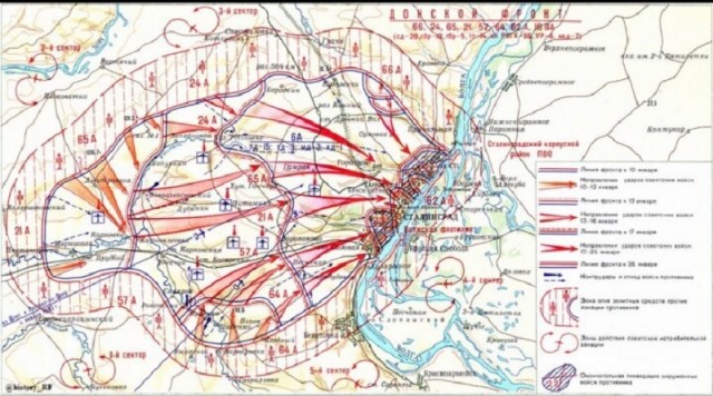 "10 января 1943 года - операция "Кольцо". Окончательный крах 6-й армии Паулюса в Сталинграде"