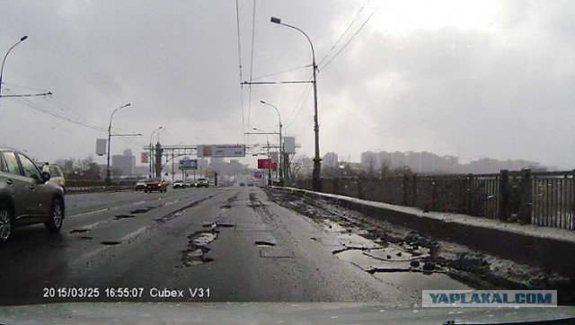 Дороги Германии после зимы по-русски (-20)