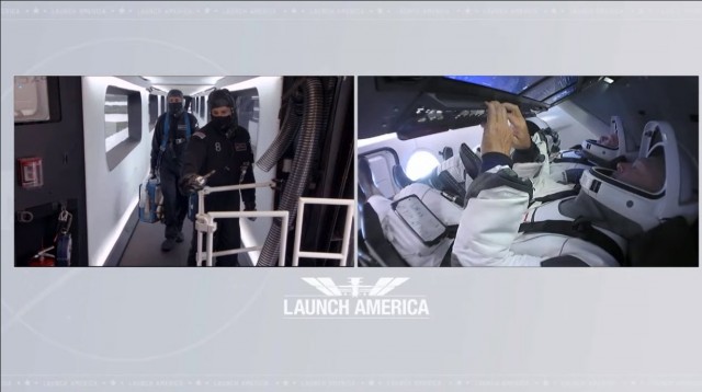Прямая трансляция пилотируемого запуска SpaceX Crew Dragon