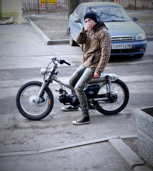 Кастом-мопед Honda Super Cub своими руками