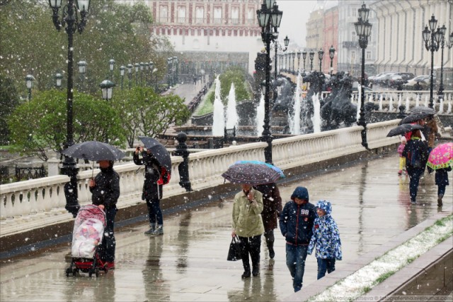 Снегодождь в Москве