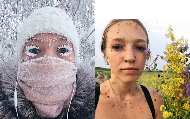Девушка с замерзшими ресницами показала новую якутскую боль