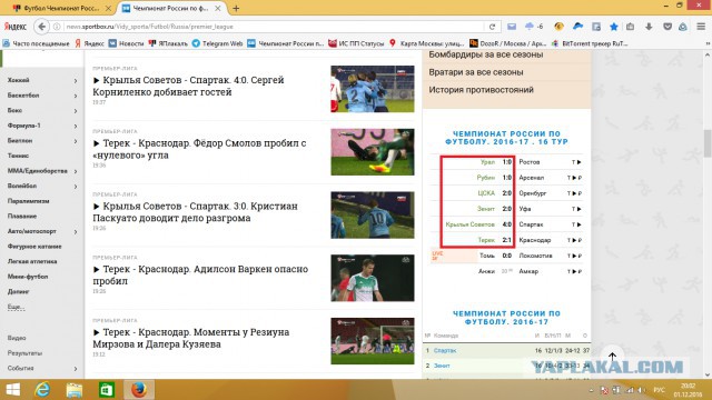 Футбол Чемпионат России 2016-17. Кубок России,РФПЛ,ФНЛ. Часть VIII
