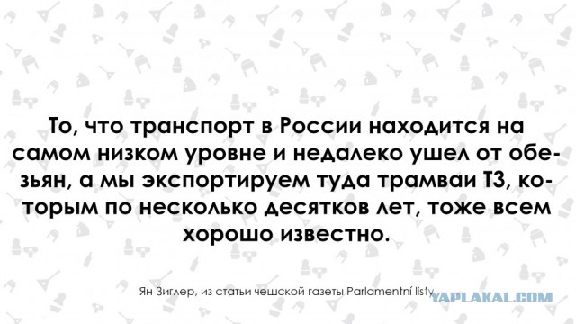 "Отсталую Россию могут восхвалять только дураки". Чех о России