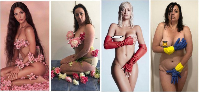 Селеста Барбер толсто пародирует сексуальные фотосессии знаменитостей