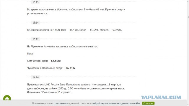 Видеотрансляция выборов 2018