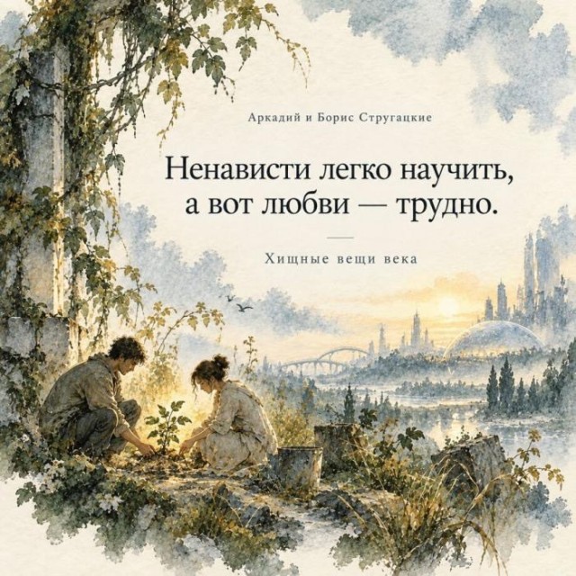 Цитаты Стругацких в акварели