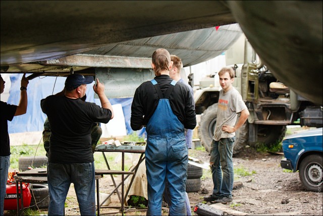 Восстановление Ил-14Т на Тушинском аэродроме