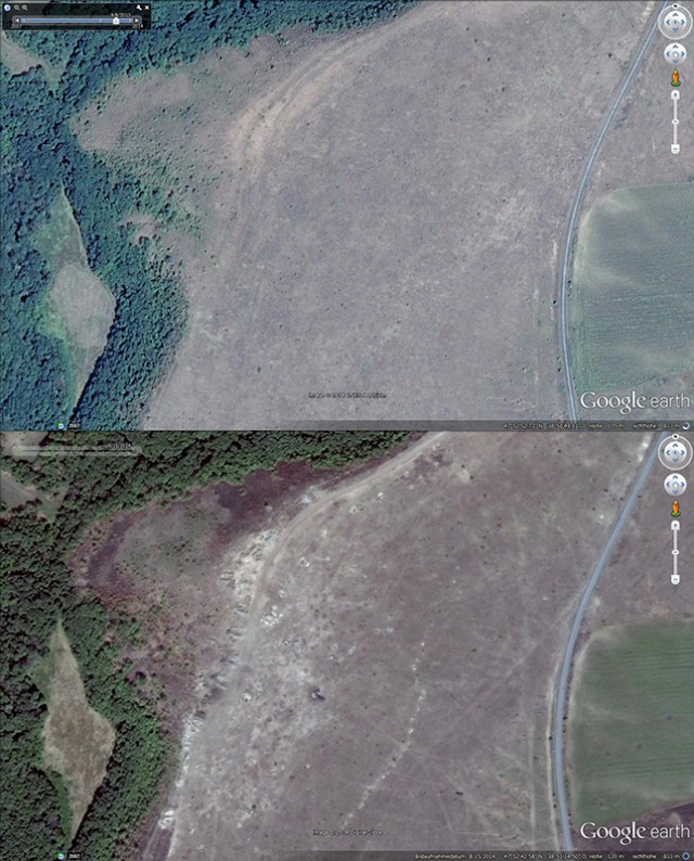 GoogleEarth обновил частично карту Донбасса