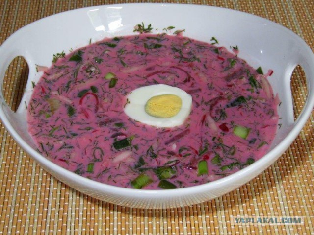 Холодный суп (шальтибарщай)