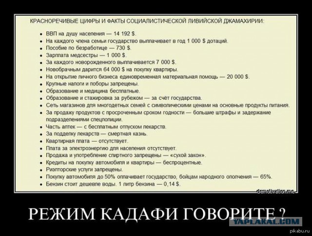 Десять фактов о Каддафи, о которых СМИ не хотят рассказывать