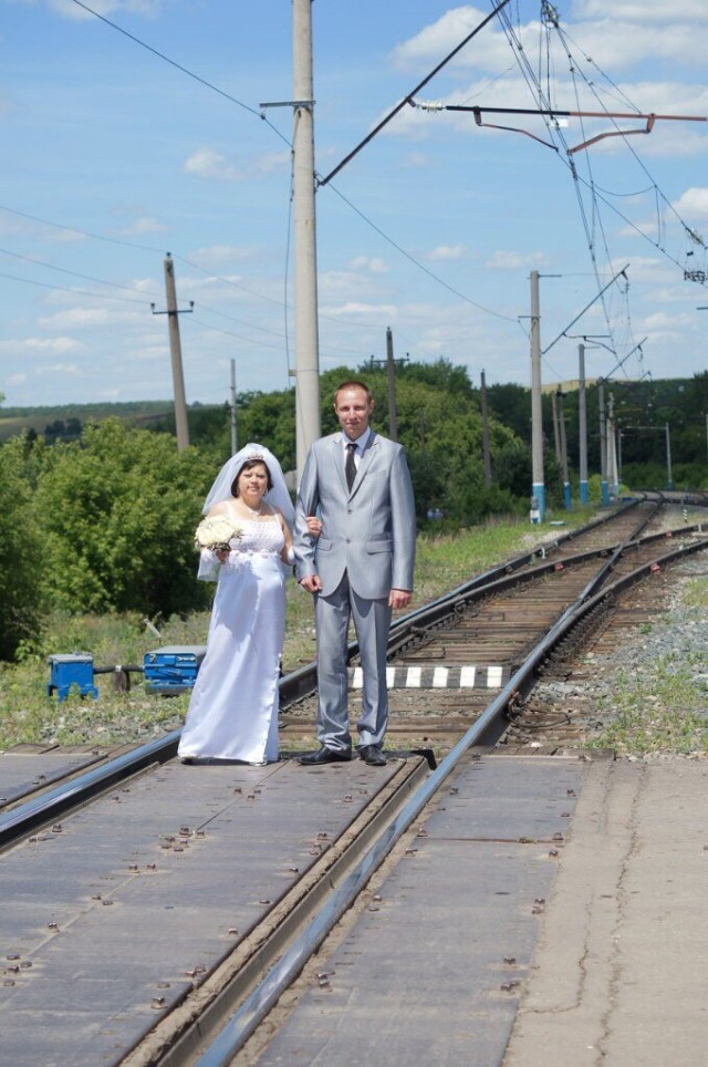 Очень романтичная свадебная фотосессия